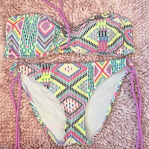 AMERICAN EAGLE OUTFITTERS boho patterned bikini